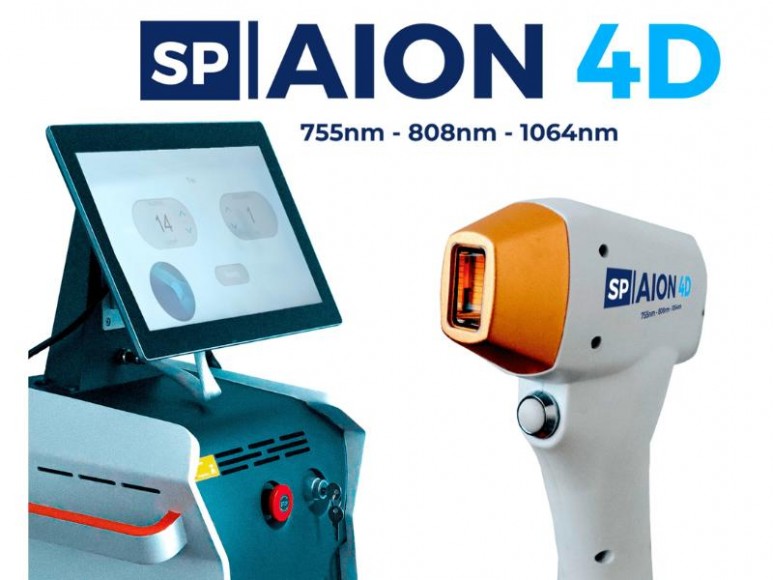 Máquina de Depilação a Laser Profissional, AION 4D, Laser de Diodo de Alta Eficiência, Tecnologia Avançada, Compatível com Todos os Fototipos de Pele.