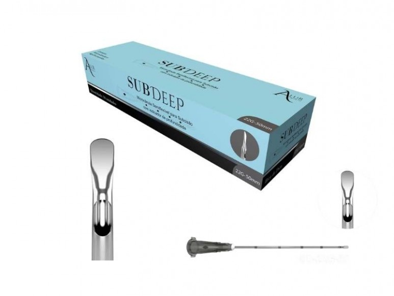 SubDeep Microcânula Semiflexível p/Subcisão - Bico de Pato (22G-50MM - CX /10)
