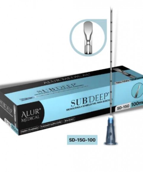 SubDeep® 15G-100mm Microcânula para Subcisão - Caixa com 10 unidades