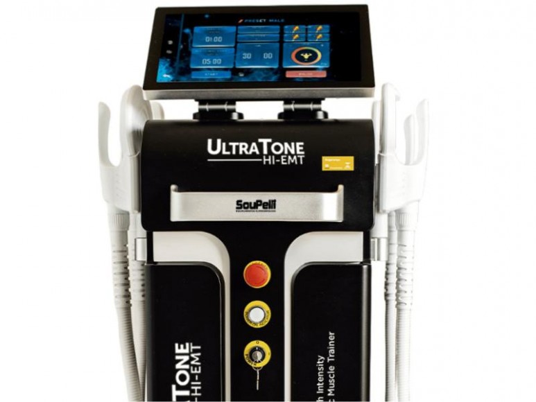 Ultratone HI-EMT - Estimulador Muscular Eletromagnético com 4 Manípulos e Acessório Pélvico para Reabilitação e Fortalecimento Muscular