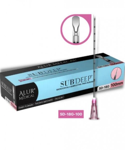 SubDeep® 18G-100mm Microcânula para Subcisão - Caixa com 10 unidades