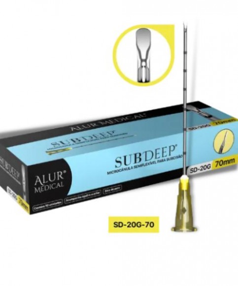 SubDeep® 20G-70mm Microcânula para Subcisão - Caixa com 10 unidades